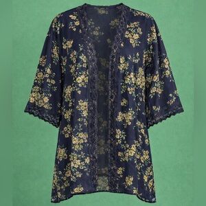 Floral Kimono Cardigan Fisoul